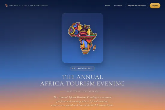 The Annual Africa Tourism Evening — screenshot