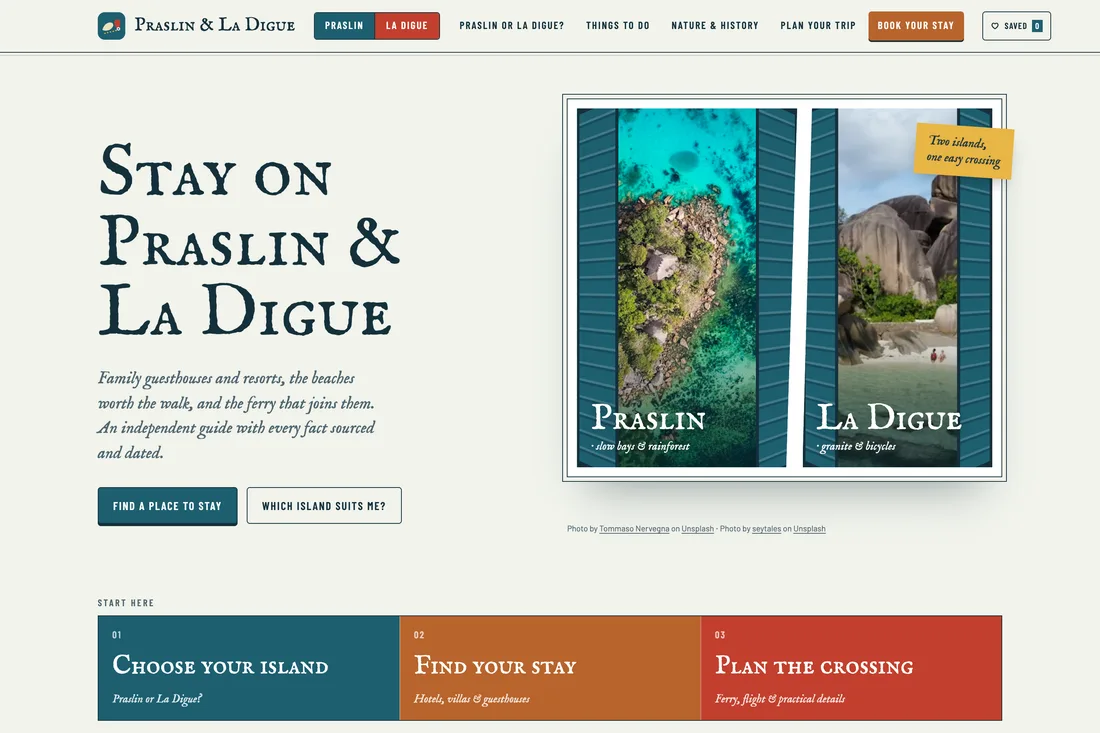 The Praslin & La Digue homepage